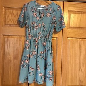 Sienna sky wrap front dress